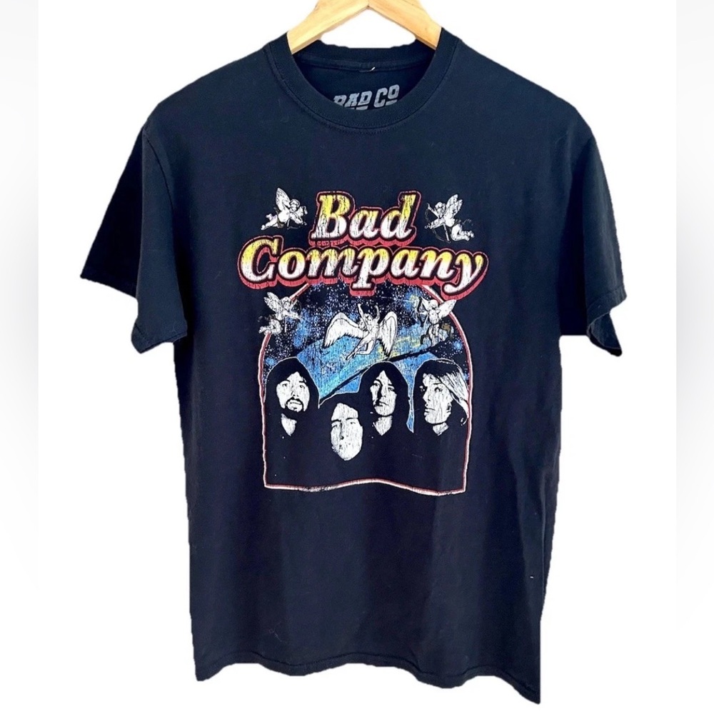 Bad Company Classic Rock Graphic Black T-Shirt By Goodie Two Sleeves NWOT Size M